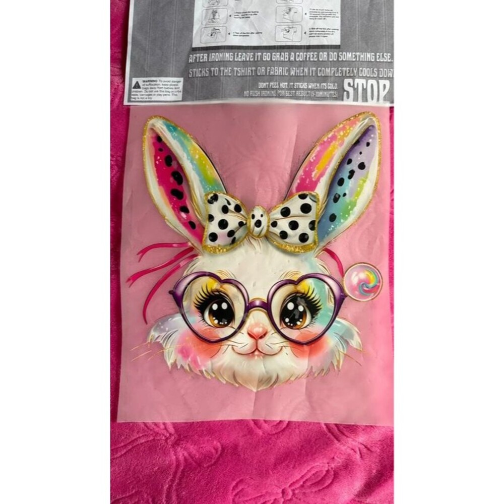 Cute Bunny Iron-On Heat Transfer